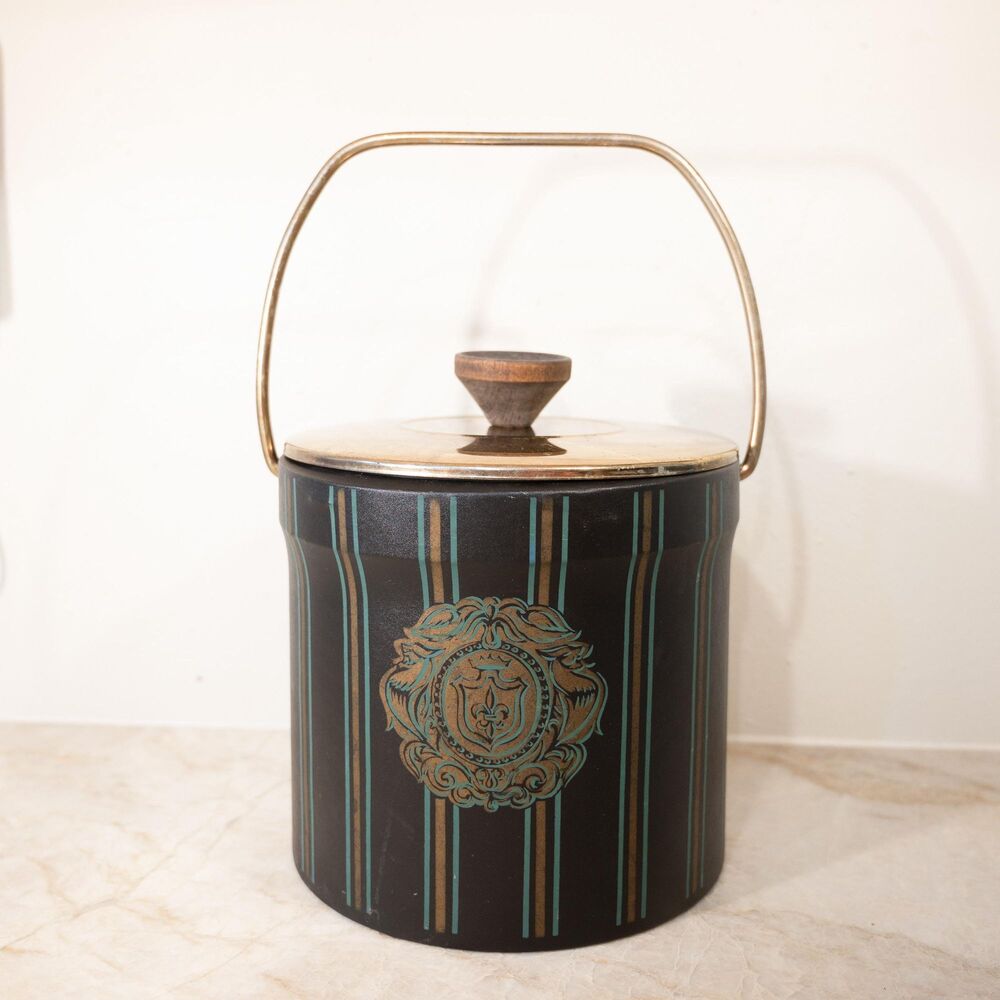Vintage MCM Faux Leather Ice Bucket